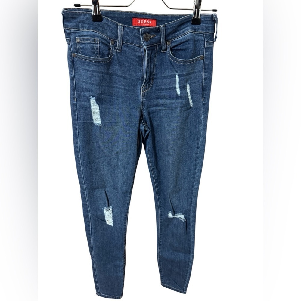 Guess Men's Dark Blue Slim Jeans - Picture 3 of 4